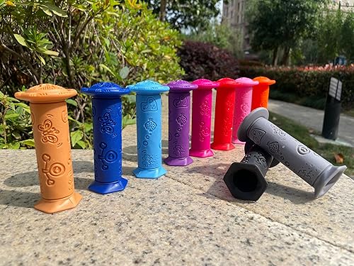 Miniatura 7 de Howley Home 4 agarres de manillar de bicicleta para niños, longitud más corta (4.11 pulgadas), para bicicletas de niños y niñas, bicicletas de