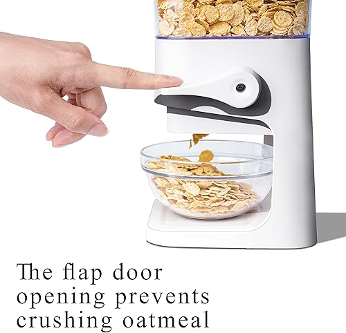 Miniatura 3 de Dispensador de cereales para encimera, organización de cocina de 5 L, almacenamiento de contenedores de cereales, dispensador de dulces de