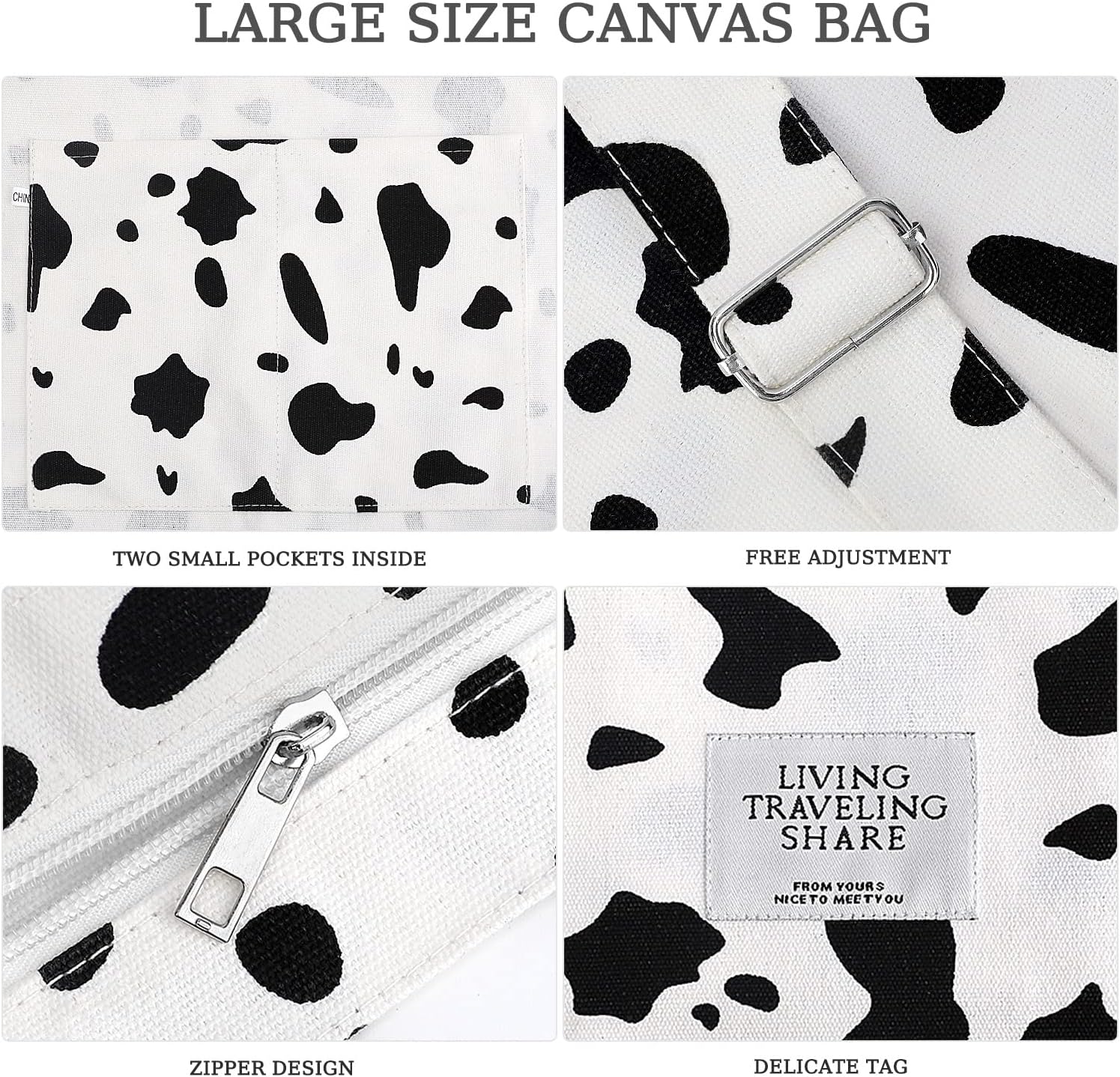 Canvas Tote Bag with External Pocket Design, Stylish Appearance, Adjustable Shoulder Strap