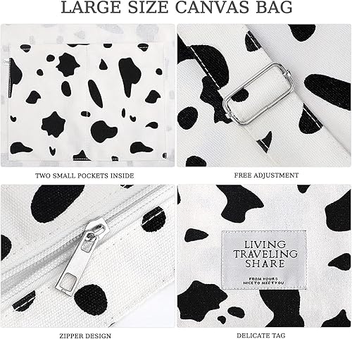 Miniatura 4 de Bolsa de lona con diseño de bolsillo externo, aspecto elegante, correa de hombro ajustable