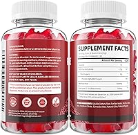 Vista 8 de Paquete de 2 arroz de levadura roja con gomitas Coq10, suplemento de arroz de levadura roja, sin azúcar, sabor a frambuesa, 120