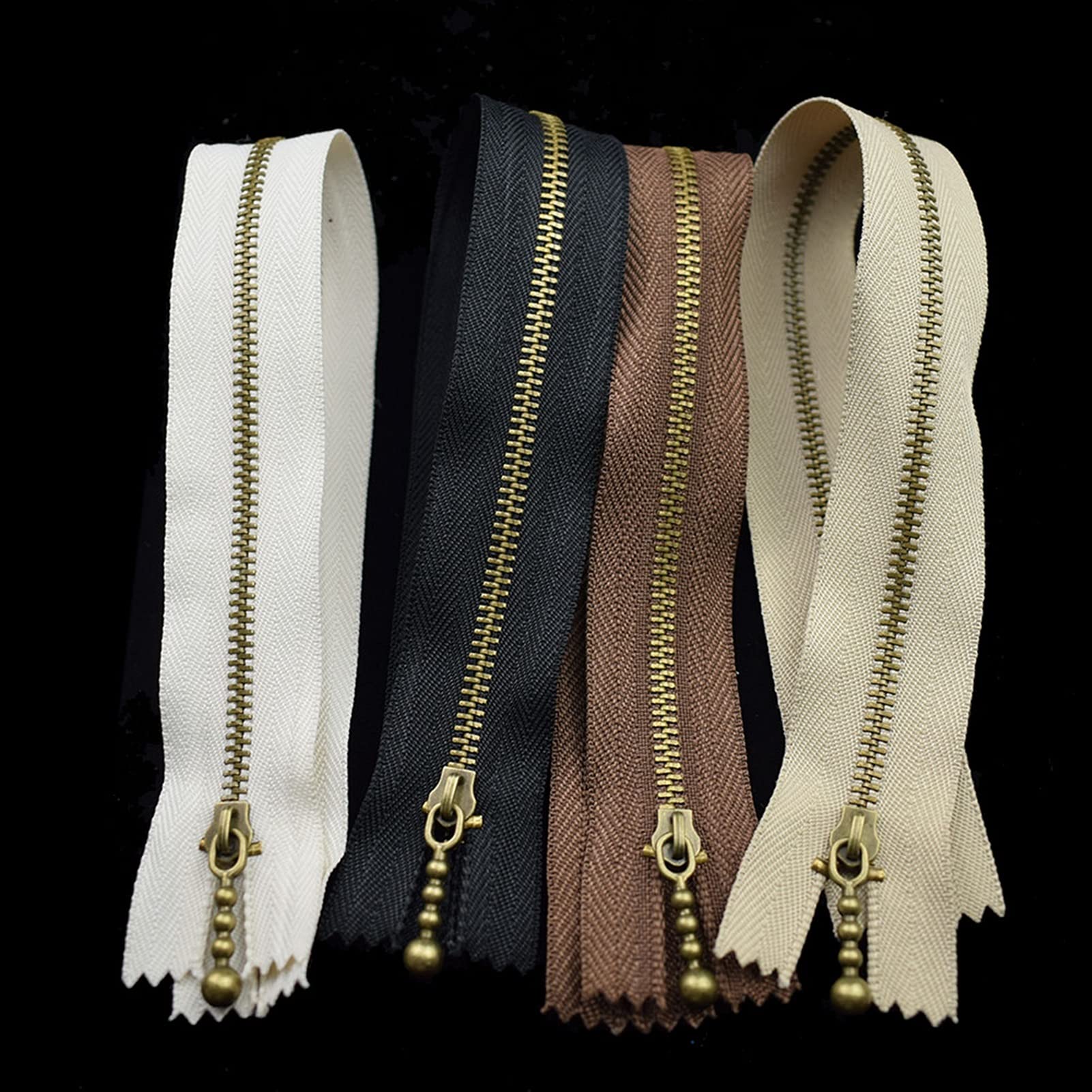 Lnanqing-Chiusure lampo 3 # 1. 2 PZ 15/05/30/4. 0cm Zippers in metallo in bronzo Zippers di chiusura per borse da cucire Jeans Scarpe Abbigliamento ACCESSIONI ACCESSORI SADUTO Multiuso e durevole