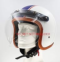 Vista 6 de Visera universal para casco de motocicleta, lente de protección contra el viento (burbuja/arcoíris)