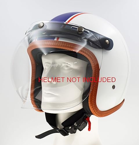 Miniatura 5 de Universal Motorcycle Helmet Lens Visor Wind Shield (Bubble/Chrome)