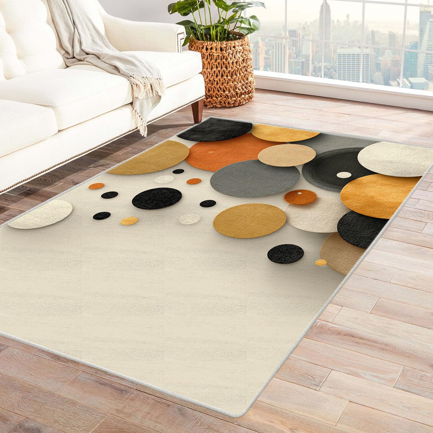 Tapis salon moderne antidérapant pour sécuriser la chambre d'enfant et le séjour