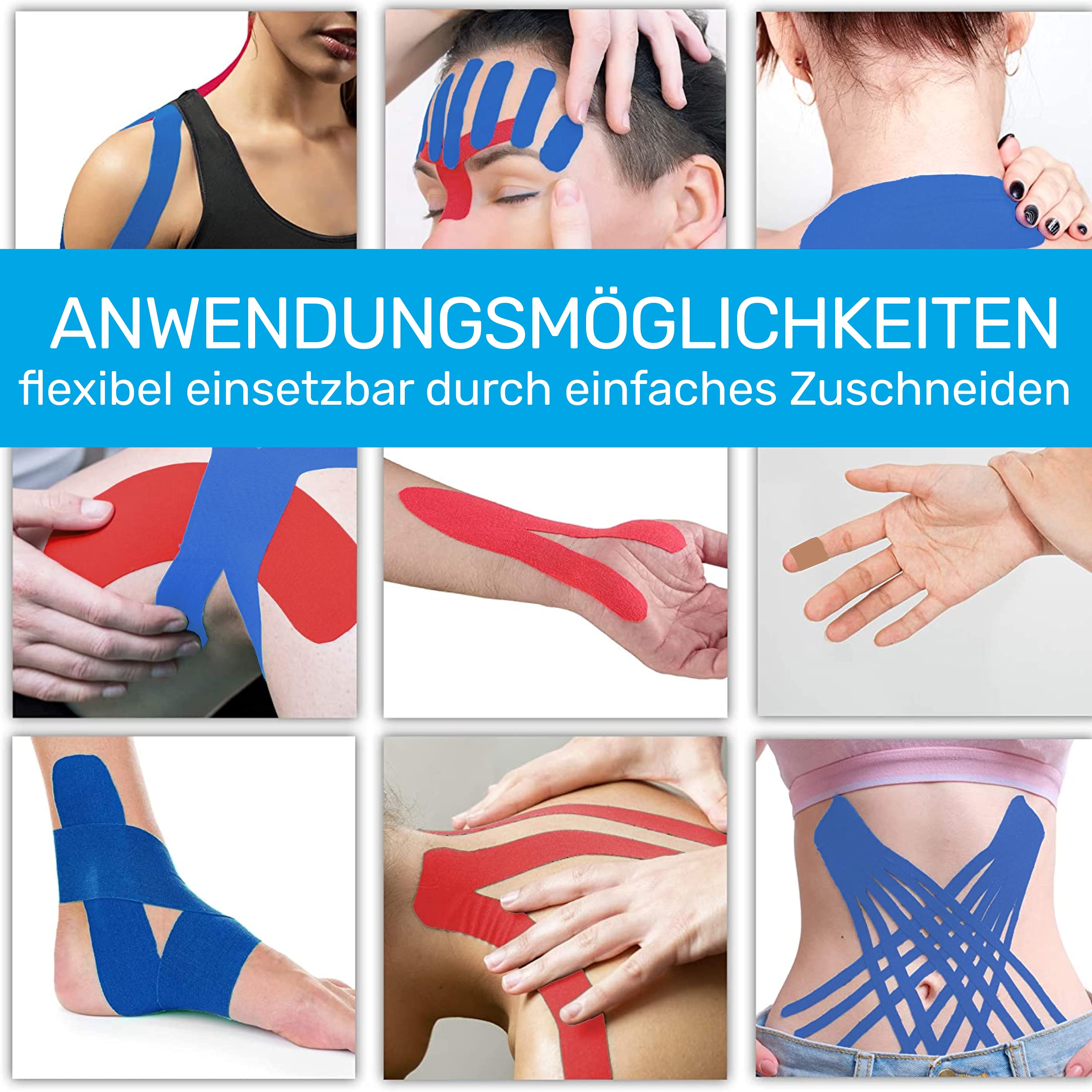 AKTIMED Tape CLASSIC Physiotape – Sporttape elastisch & wasserfest – Dermatest „sehr gut“ – Physio Tape atmungsaktiv & hautfreundlich – Tape Kinesologie/Kinesiologie Tapes (Beige)