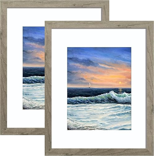 Miniatura 10 de LUCKYLIFE Marco para póster de 24 x 36 pulgadas, madera maciza negra con plexiglás (2 unidades)