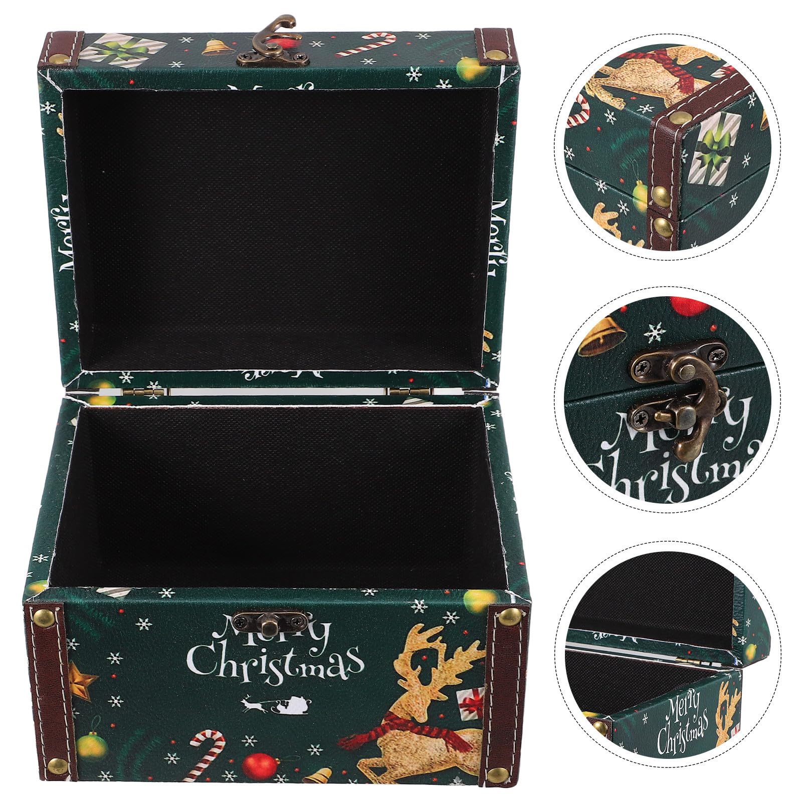 Toyvian 3 Stück Weihnachtskiste für Süßigkeiten und Schmuck, Vintage | Große Kapazität, Dekorative Kasten im Antik Look, für Feiertage und Deko, Organisiert Kleinteile
