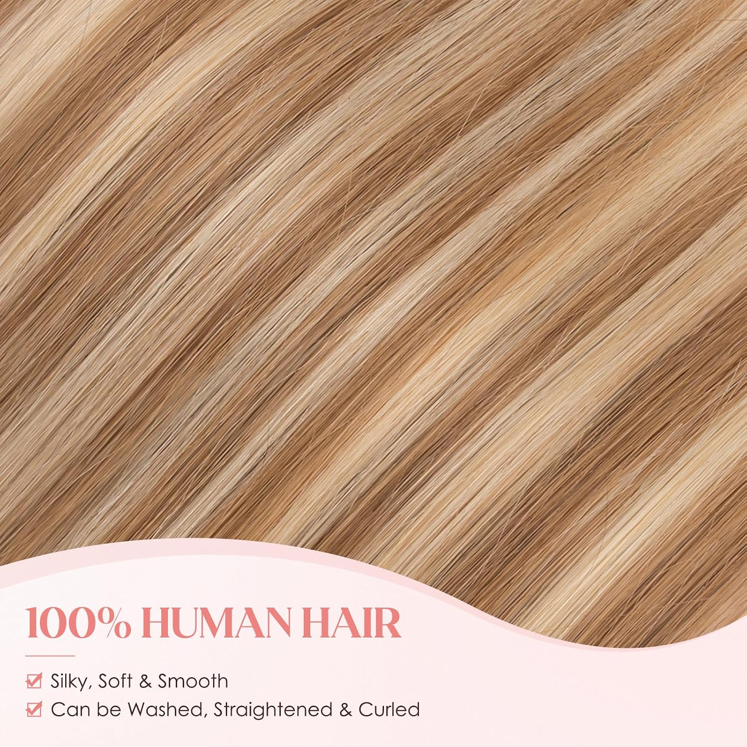 Hairro 6pcs Clip In Short Human Hair Extensions, Single Clip Design 100% Real Hair with Lace Weft, Seamless Thin Hairpieces Add Highlights, 12 Inch Short 33g #6P613R Blondish Brown Mix Bleach Blonde