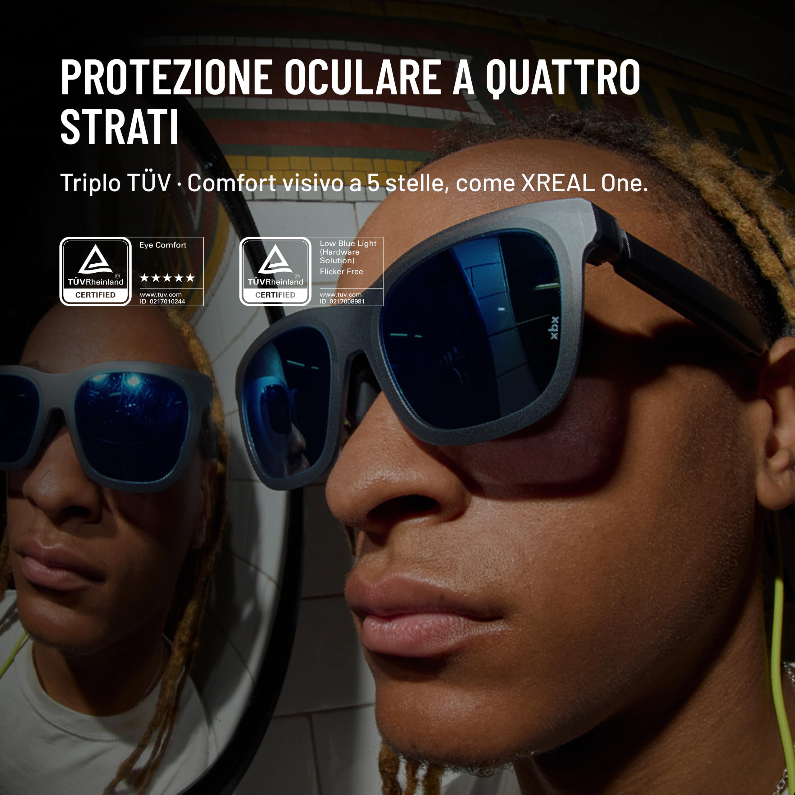 XREAL xbx a01+ Occhiali AR, Display Maxischermo da 147" per Film e Gaming