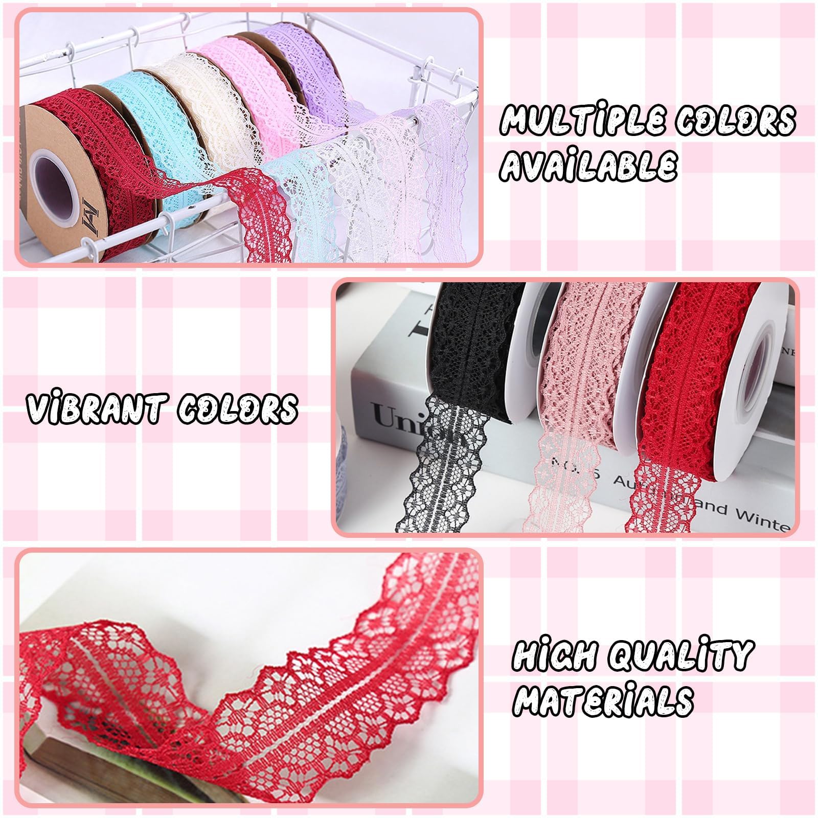 Nastro Pizzo Bianco 20m - 2 Rotoli Per Matrimoni, Decorazioni Fai Da Te E Artigianato - Foto 4