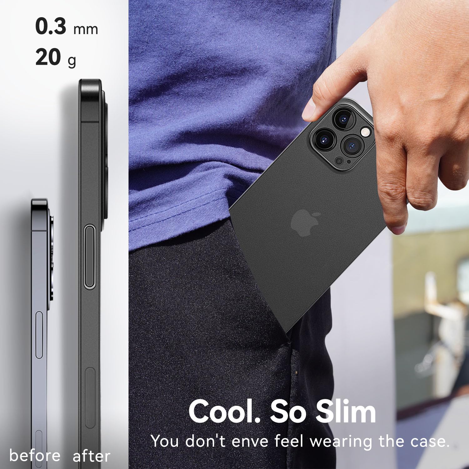 Custodia QLTYPRI Ultra Sottile Per IPhone 16 Pro Max: Trasparente Opaca, Leggera, Con Protezione Fotocamera. Morbida Al Tatto!