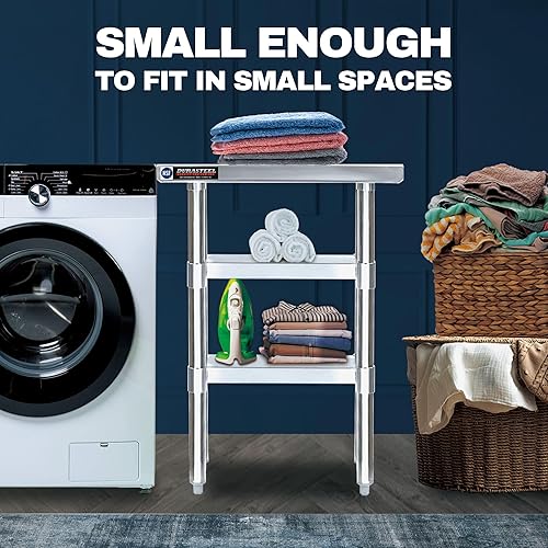 Miniatura 18 de DuraSteel - Mesa de trabajo de acero inoxidable para alimentos (grado comercial)