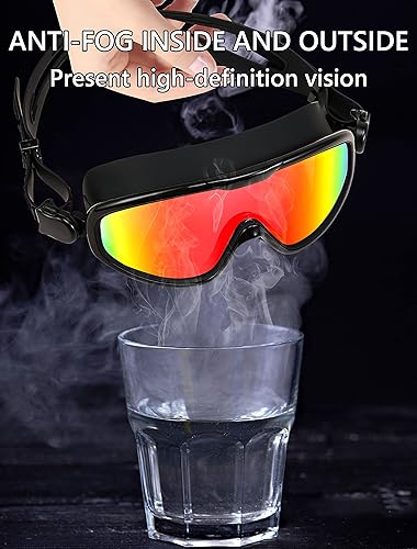 Miniatura 6 de FEISEDY Gafas de natación sin fugas, antivaho para piscina, para adultos, hombres, mujeres, jóvenes, visión clara de 180, UV400 B2389