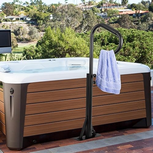 Miniatura 3 de Barandilla de bañera de hidromasaje de capacidad de 600 libras, barandilla de seguridad de 56 pulgadas de alto, pivotes de 360 grados giratorios,