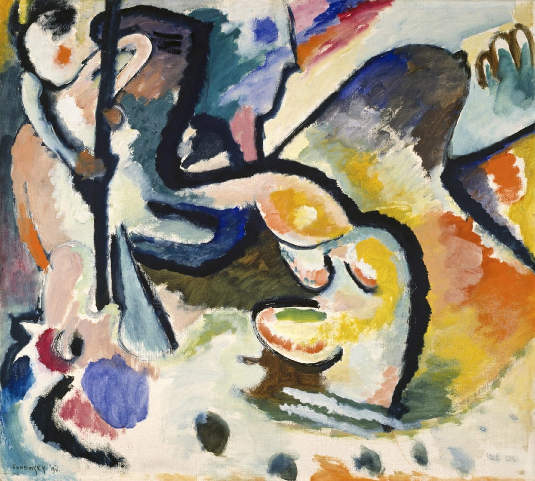 POSTERIIk Famous Modern Artwork Art Mural St George III by Wassily Kandinsky Oil Paintings Pictures for Home Decor 60x90cm