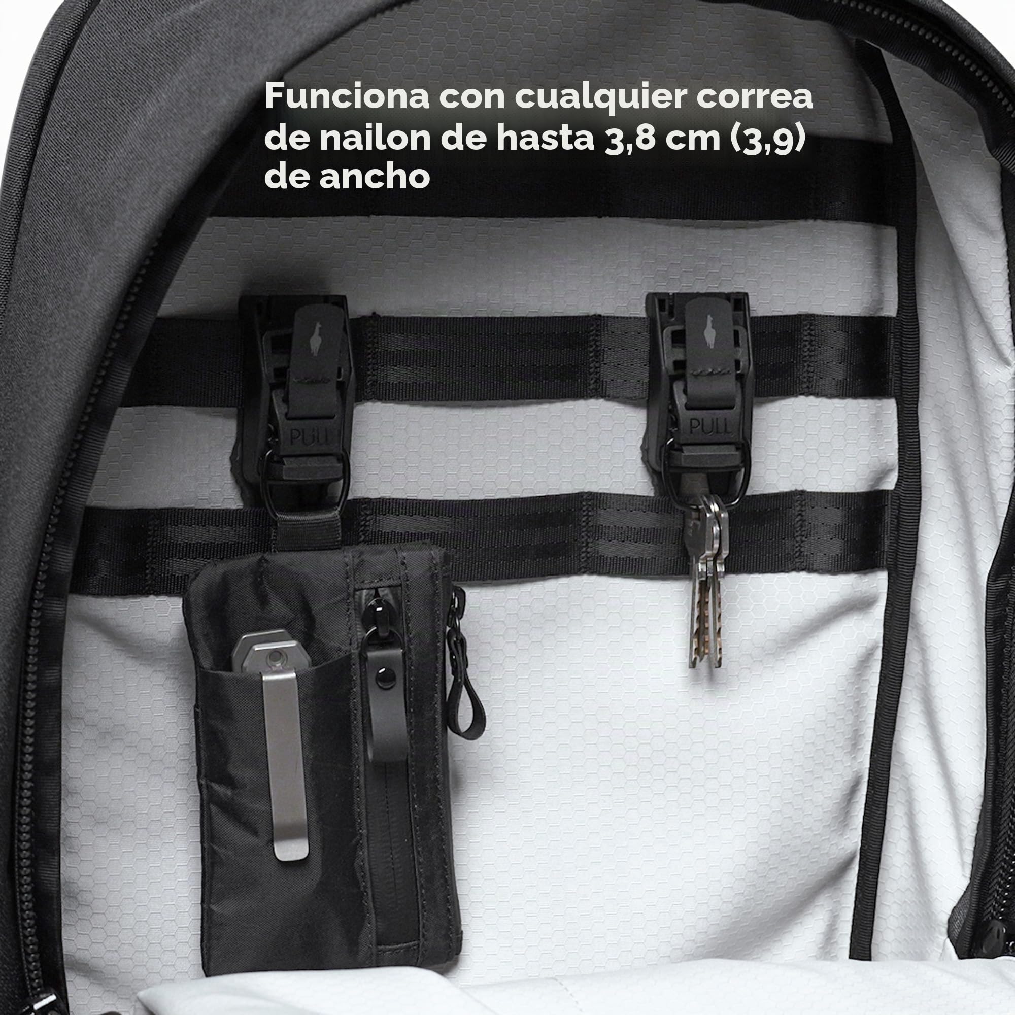 ALPAKA HUB Tactical Clip – Llavero EDC Magnético | Liberación rápida, compatible MOLLE, mecanismo de bloqueo, para bolso y cinturón, compatible con sistema HUB