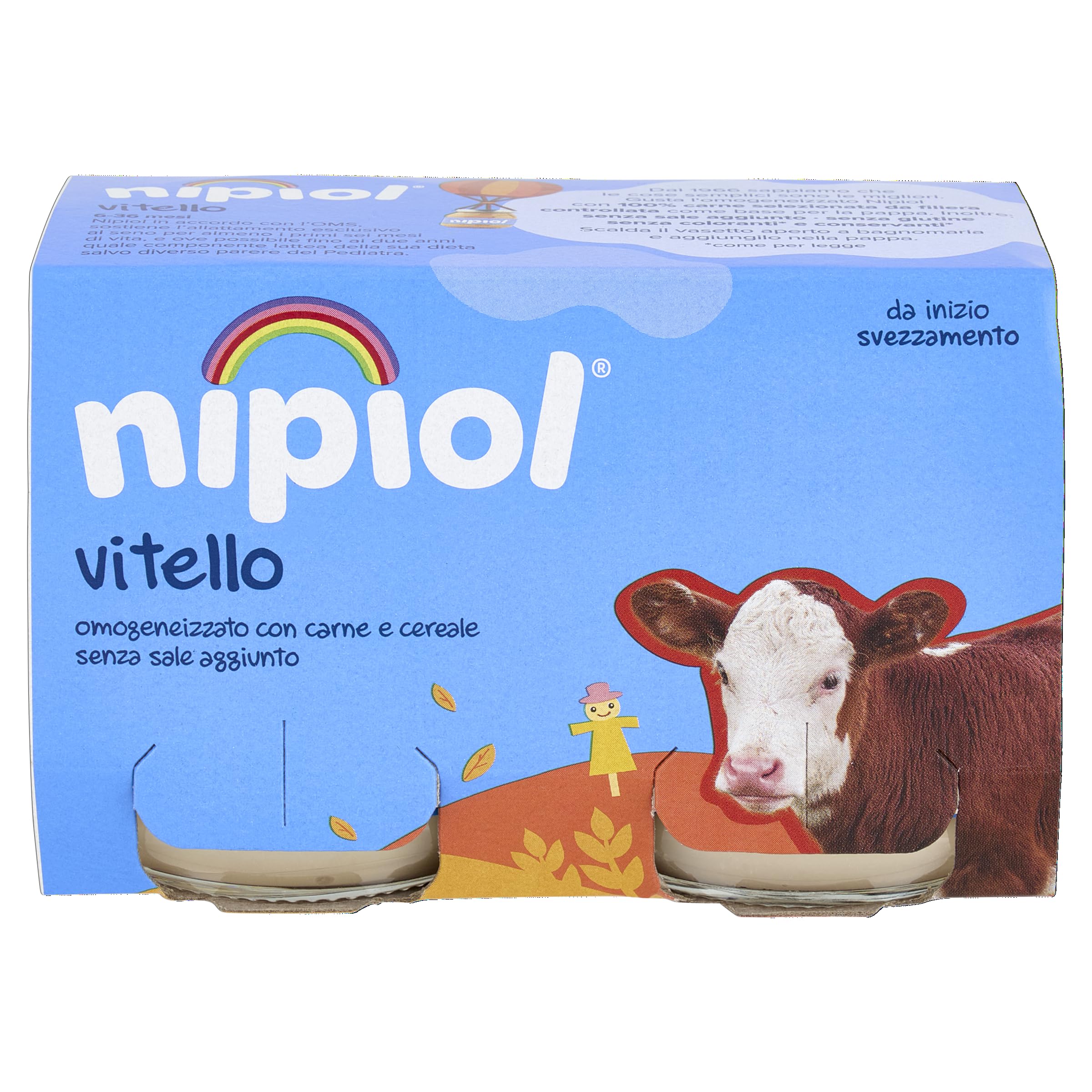 Nipiol Omogeneizzato Vitello - 2x120 g, 12 Confezioni