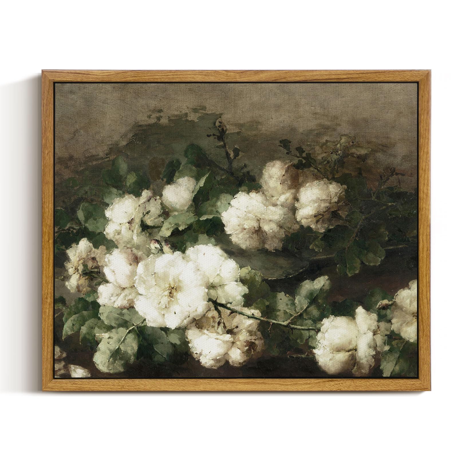 InSimSea Framed Canvas Wall Art, Meadow with Flowers Painting, Landscape for Living Room, Bedroom, Home, Bathroom Decor, 8x10 — view 143