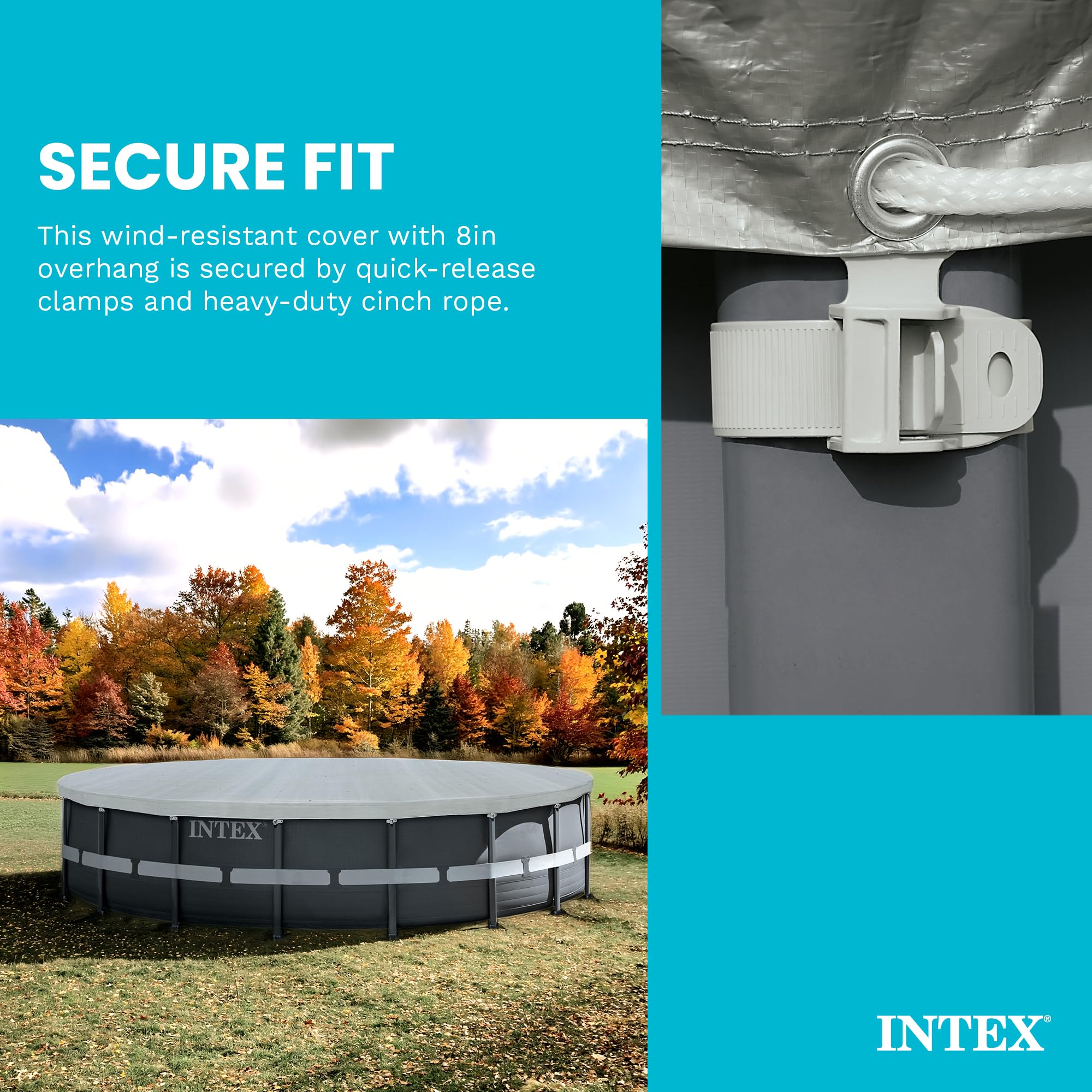 Intex bâche Protection pour Piscine Ronde 5m49