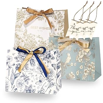 取っ手穴付きギフトバッグ　2柄×各50枚　計100枚 ラッピング 袋 ソフトバッグベーシック 2穴リボン巾着袋 50枚