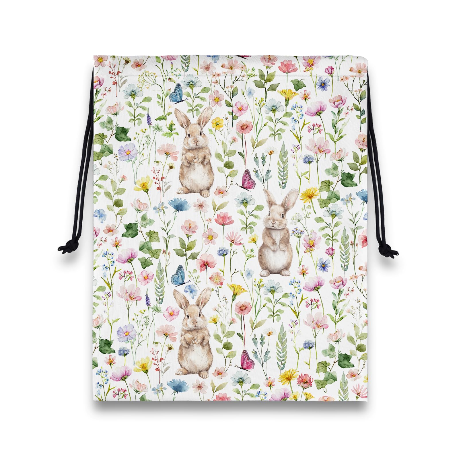 Gymnastics Grip Bag Bunny Wildflower Easter Small Gym Storage Pouch for Dance