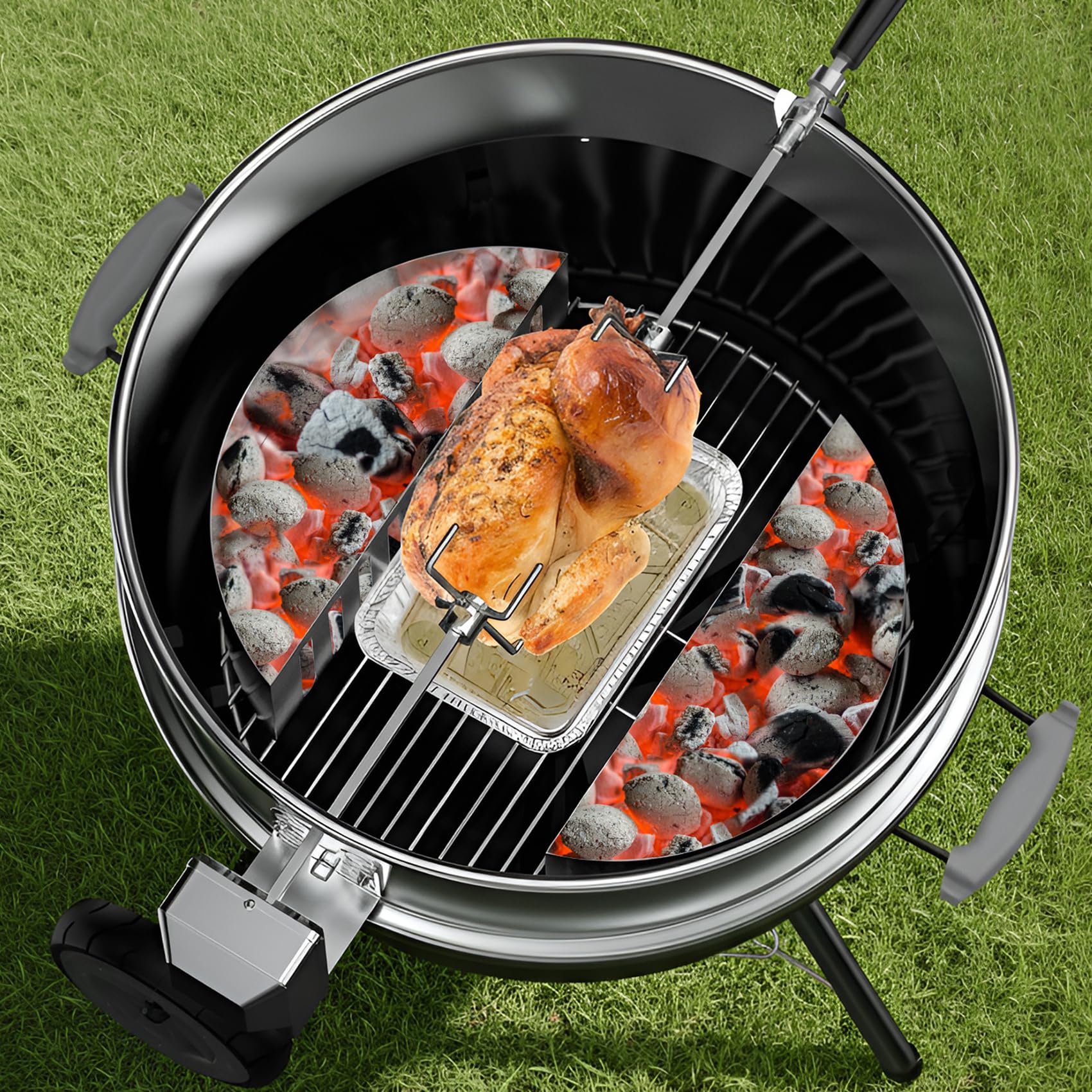 onlyfire Cestas para Carbón|Acero Inoxidable|Portacarbón Apto para Kettle Grill|Accesorios Barbacoa|Gran Capacidad