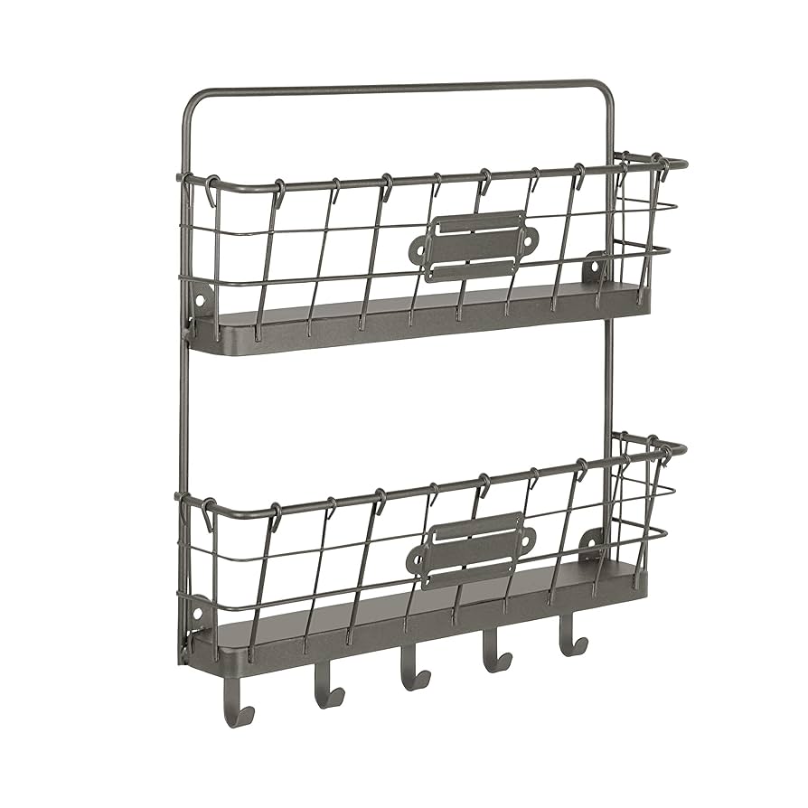 Benedirt置き物 Amazon.com: Spectrum Diversified Vintage Wall Mount 2-Tier