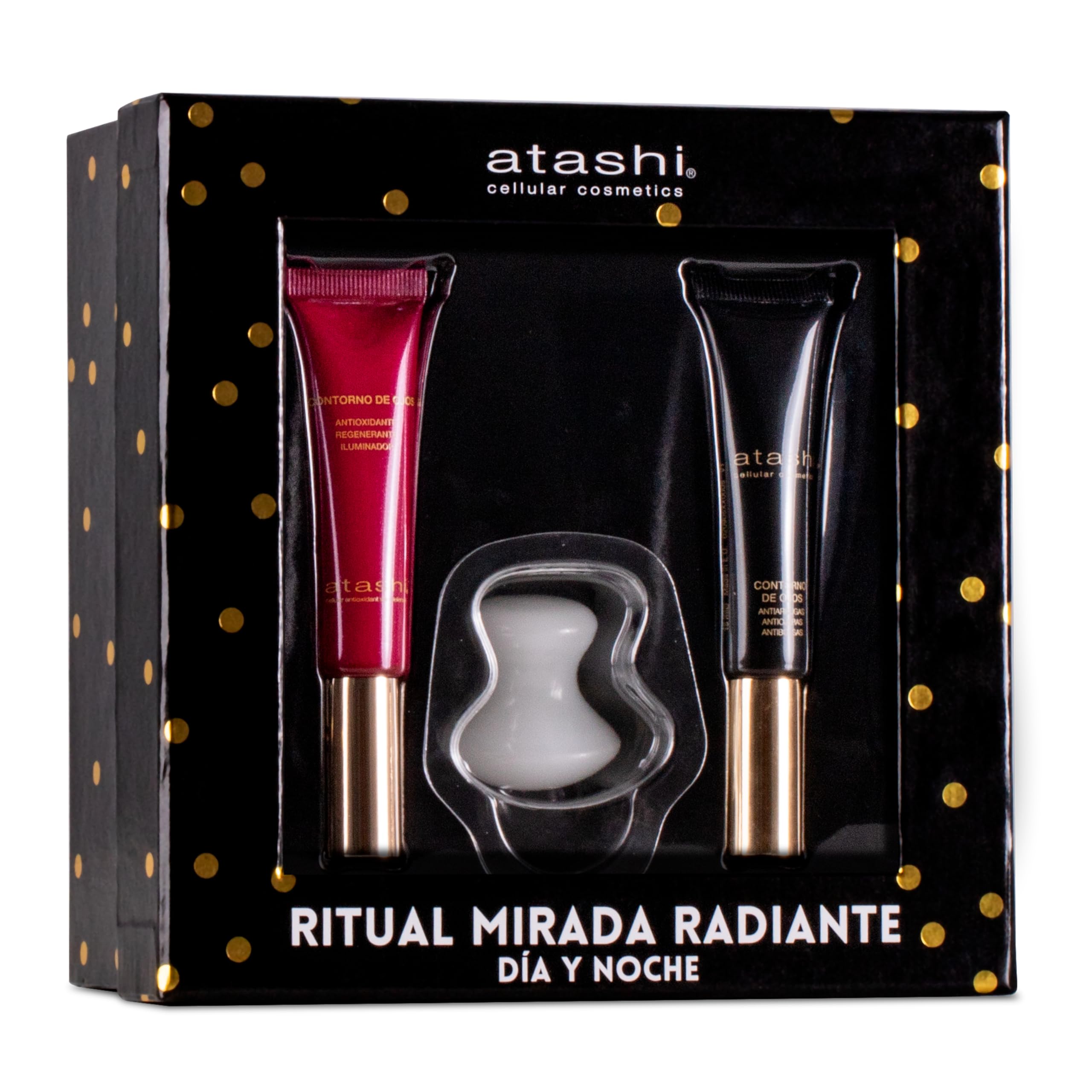 Atashi | Ritual Mirada Radiante | Contorno de Ojos Iluminador Regenerante + Contorno de Ojos Antiarrugas | 15 ml + 15 ml