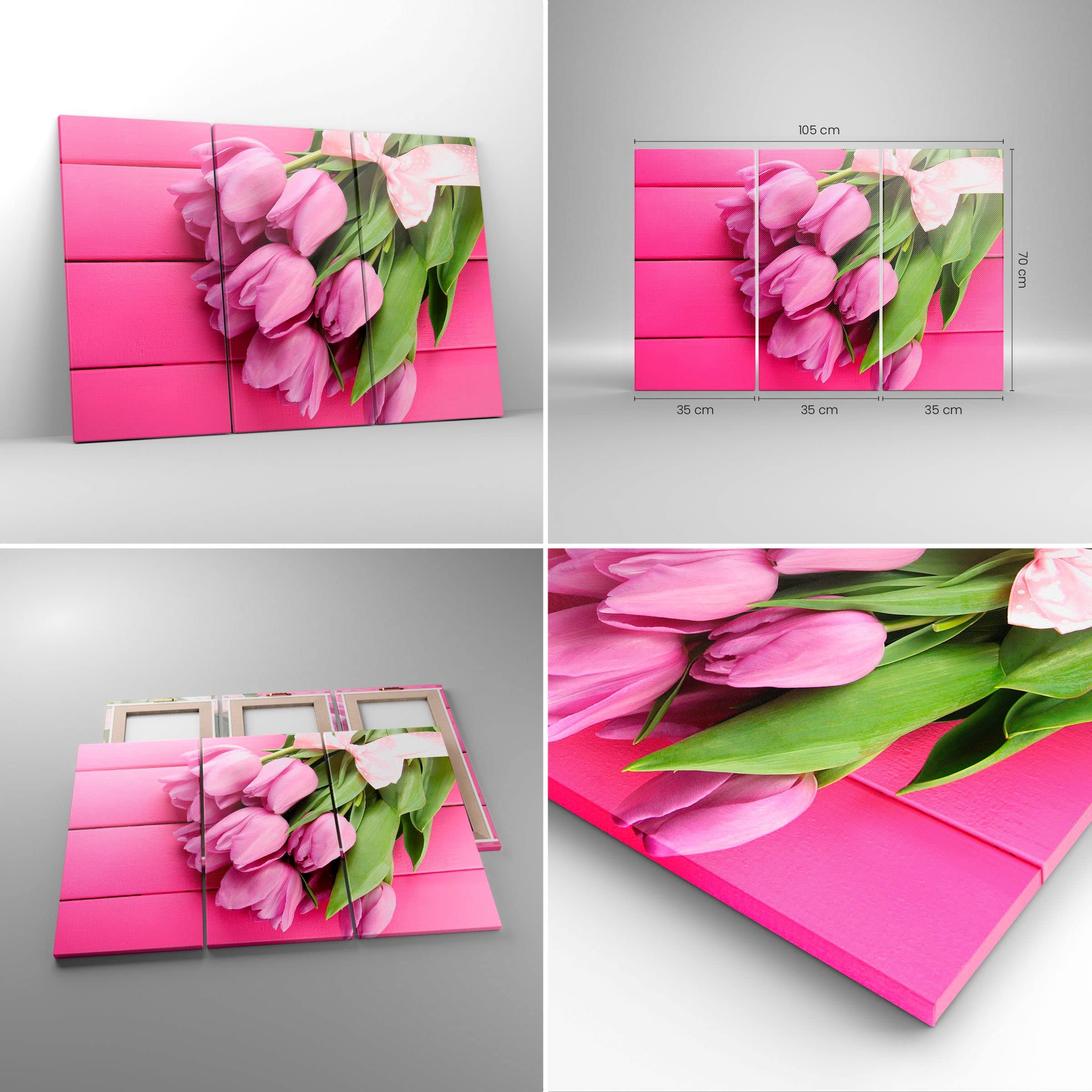 Impression Sur Toile. Tableaux, Posters, Art Decoration Murale Pour Le Salon Bouquet De Tulipes