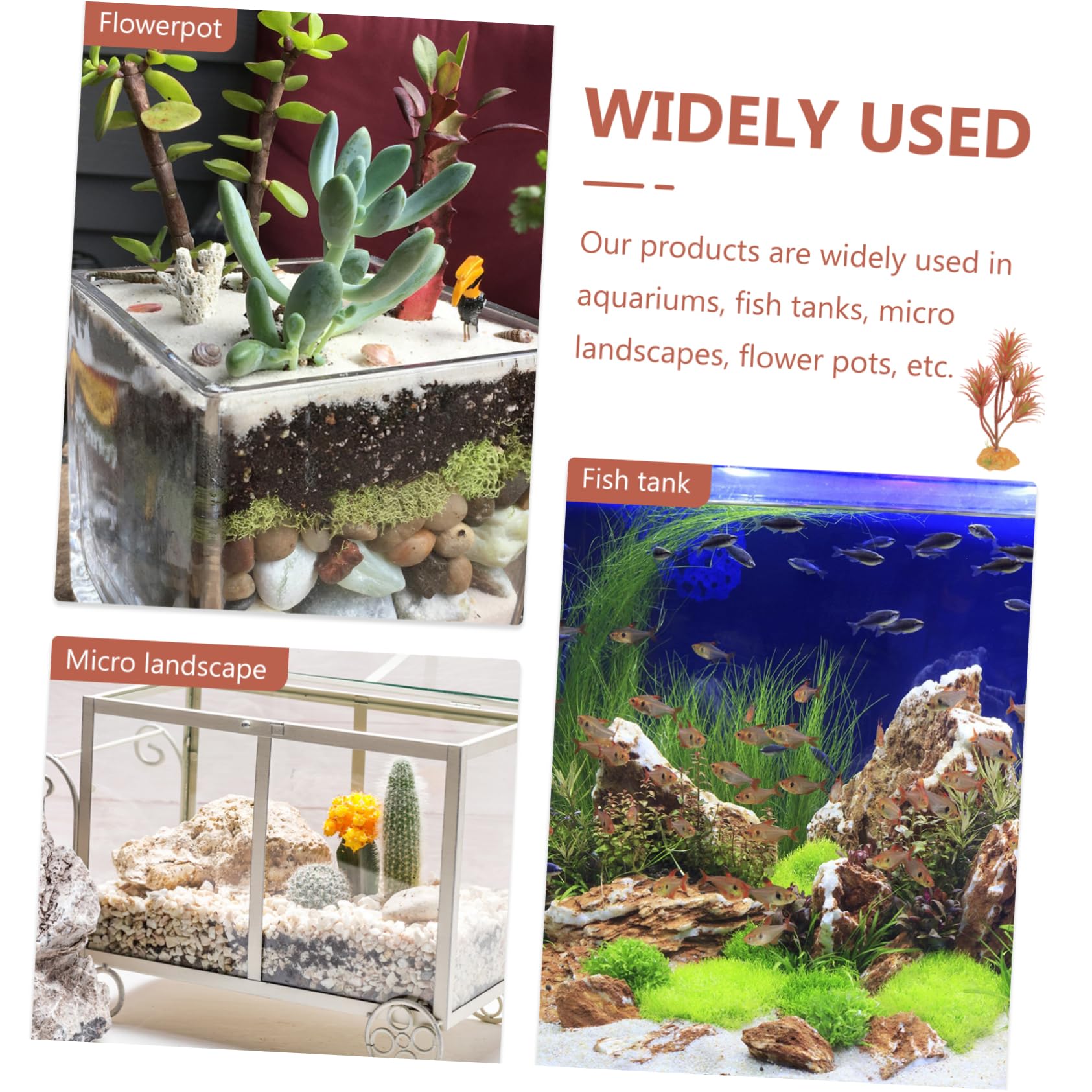 TOYANDONA 5 Pezzi Set Di Piante Simulato Impianti Piante D'acquari D'acqua Dolce Grandi D'acquario Pianta Finta Acquatico io Finte Decorazione Plastica