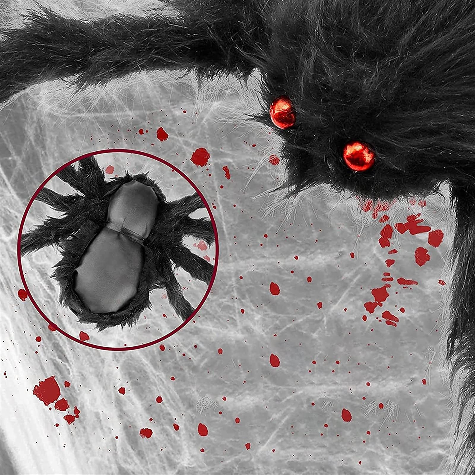 10 Pack Pack Spaventoso Falso Ragno Halloween Spider Puntelli all'aperto Decorazioni di Halloween per Esterni al Coperto da Giardino Home Feste infestato casa Halloween Décor,30cm