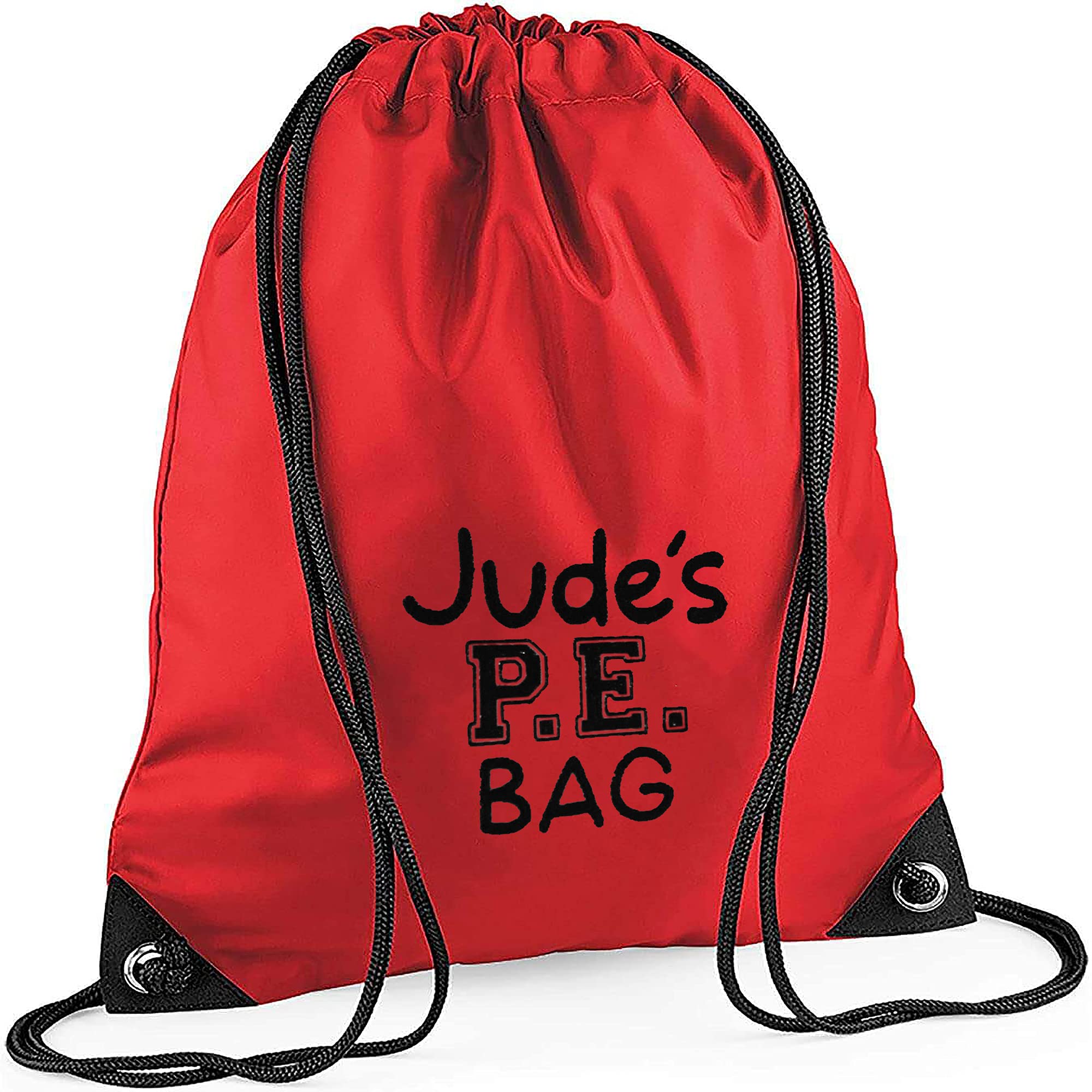 Teddyts Red Personalised Pe Bag Drawstring School Sports Kit Bag (Red), 45Cm X 33Cm