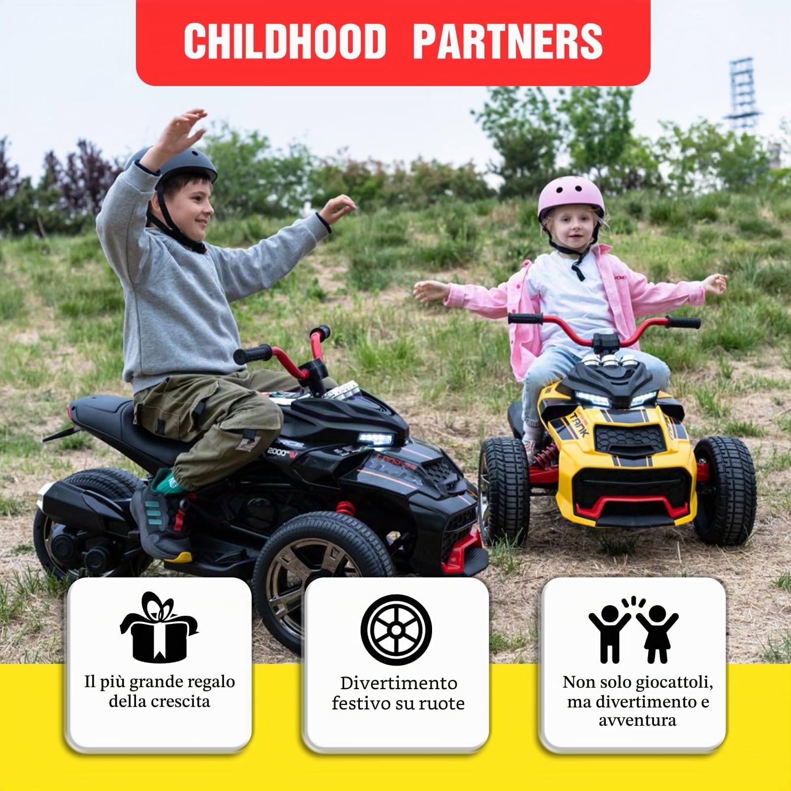 RCB 12V Moto Elettrica Bambini, 2 motori e 12 pollici di moto da cross elettrica 3/8 km/h Modalità di velocità, Multi-Music, Porta USB, Miglior Moto Ride On per 3-8 bambini