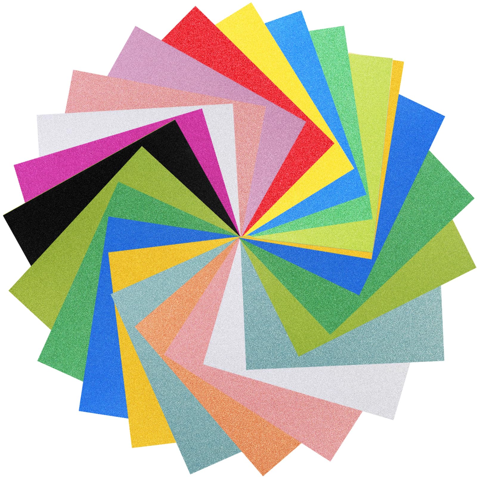 A4 Coloured Card-12 Sheets 12 Assorted Colours 250gsm Multi Colour Glitter Paper Card for Card Making Birthday Crafts Party Decor Invitations Gift Wrapping Scrapbooking DIY Projects