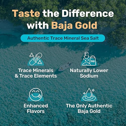 Miniatura 3 de Baja Gold Sal marina mineral - Recomendada por Gary Brecka - Sal de molienda fina para cocinar y hornear Sal natural de Baja para usos culinarios