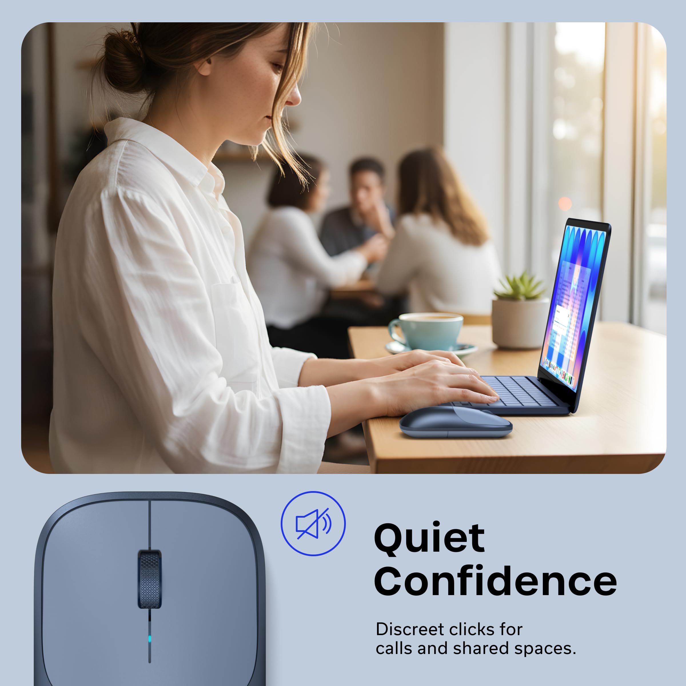 Satechi Bundle Mouse Wireless Slim EX e Hub USB-C Snap 6 in 2 (Indaco) Bundle