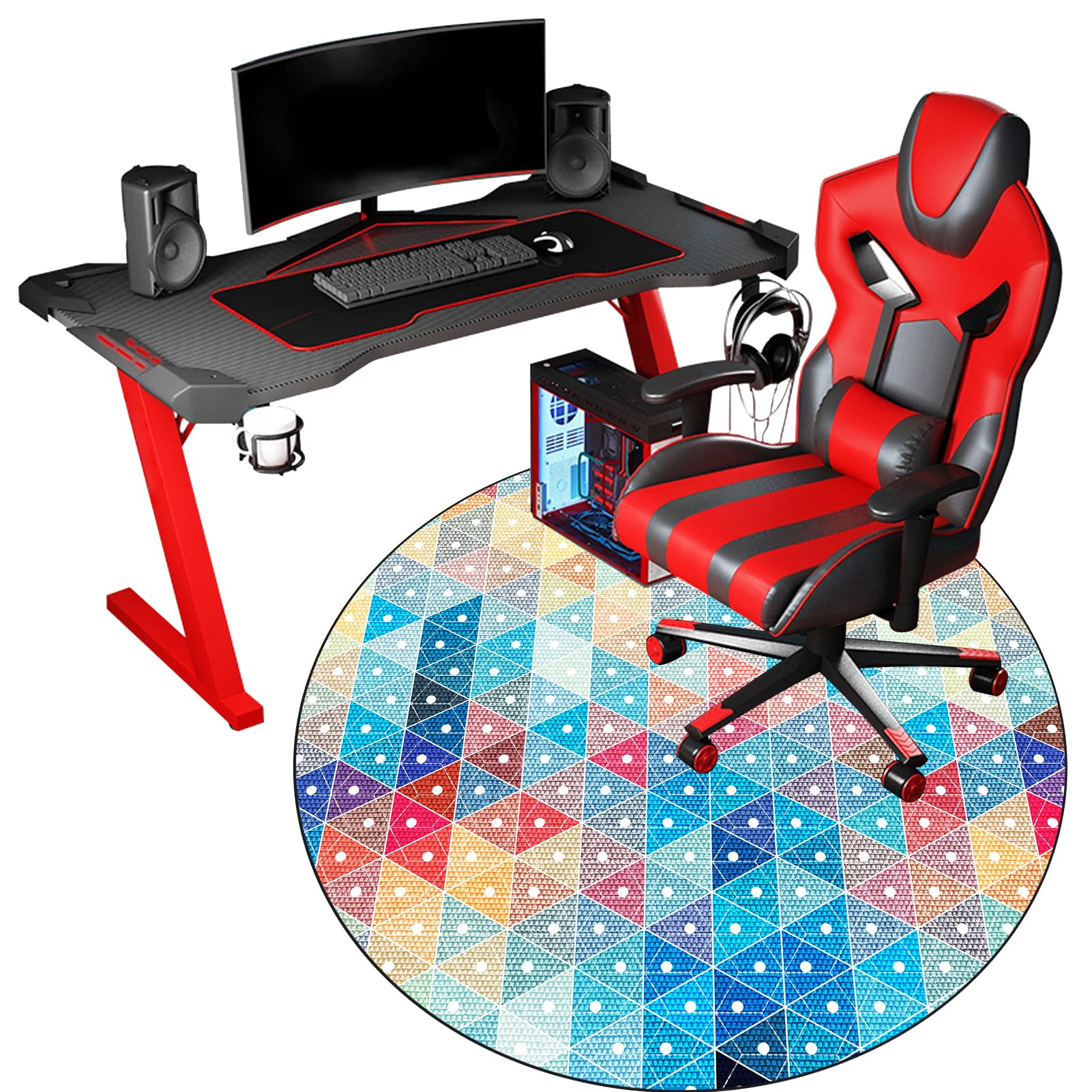 Tappetino Per Sedia Da Ufficio 120x120cm - Antiscivolo, Protettivo Per Pavimenti In Legno E Moquette - Foto 13