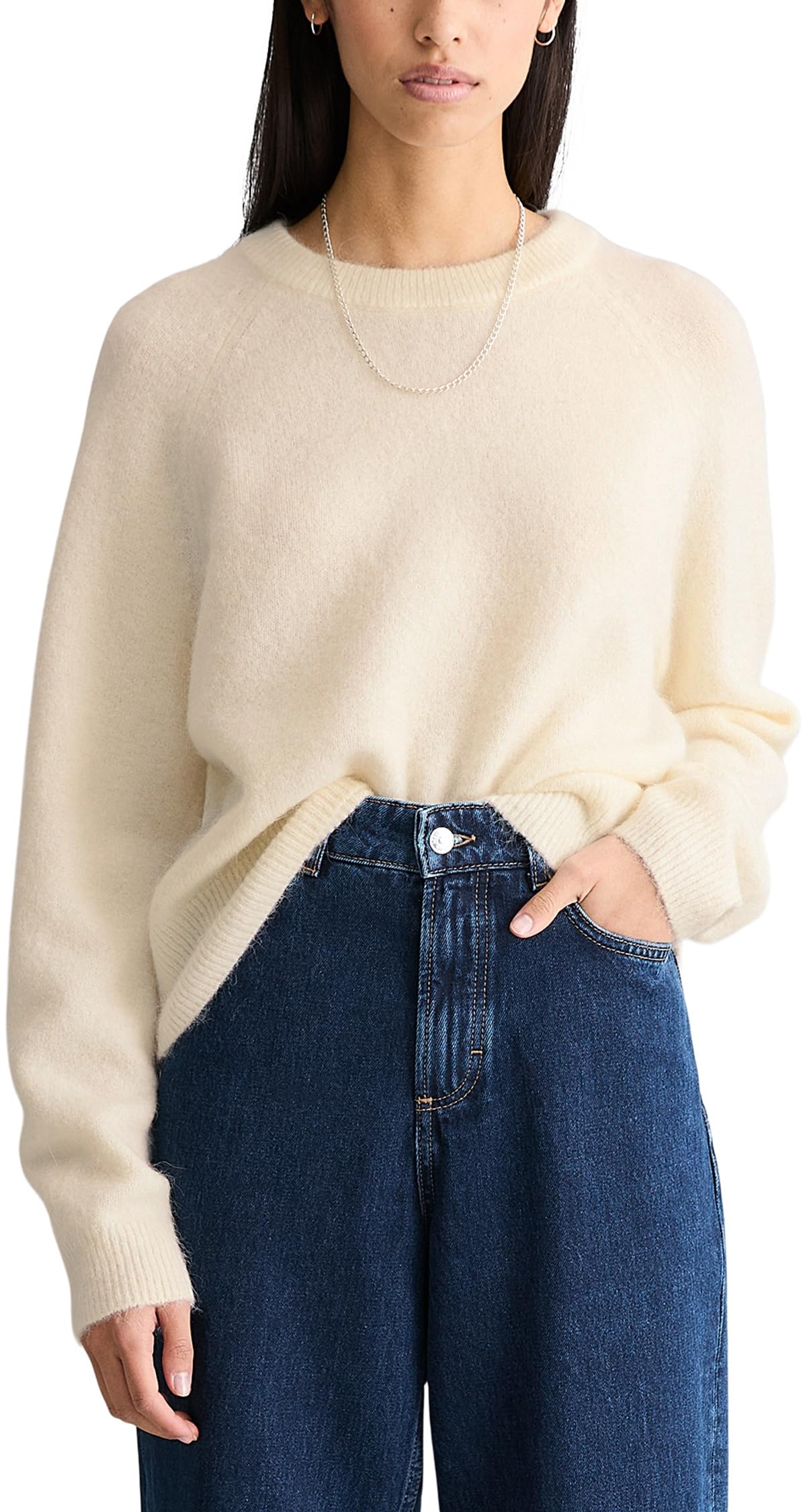 Marc O'Polo Denim Strickpullover Relaxed aus kuscheligem Alpakawolle-Mix