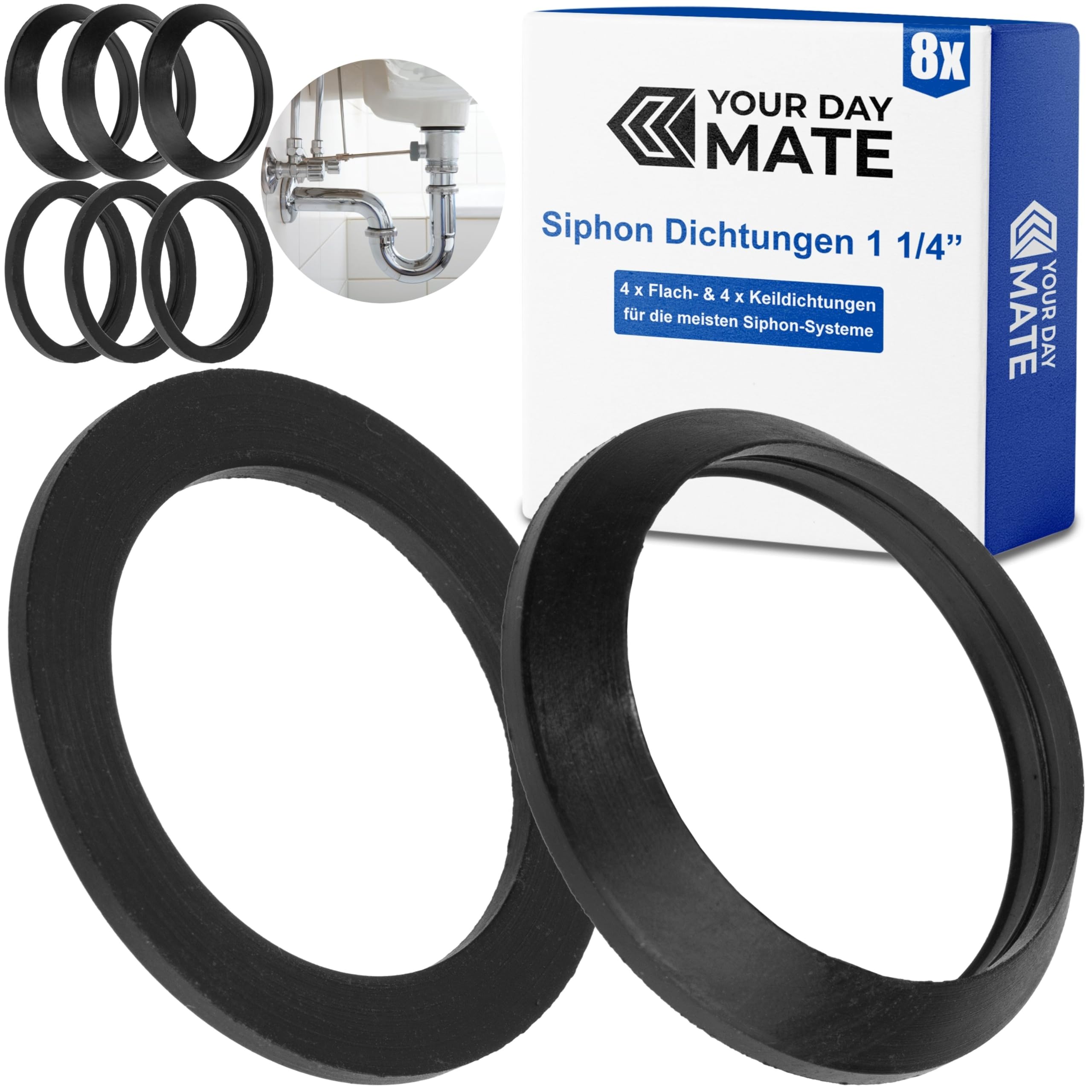 Joints Vidange Lavabo T TAKONE - Kit De Joints Pour Siphon De