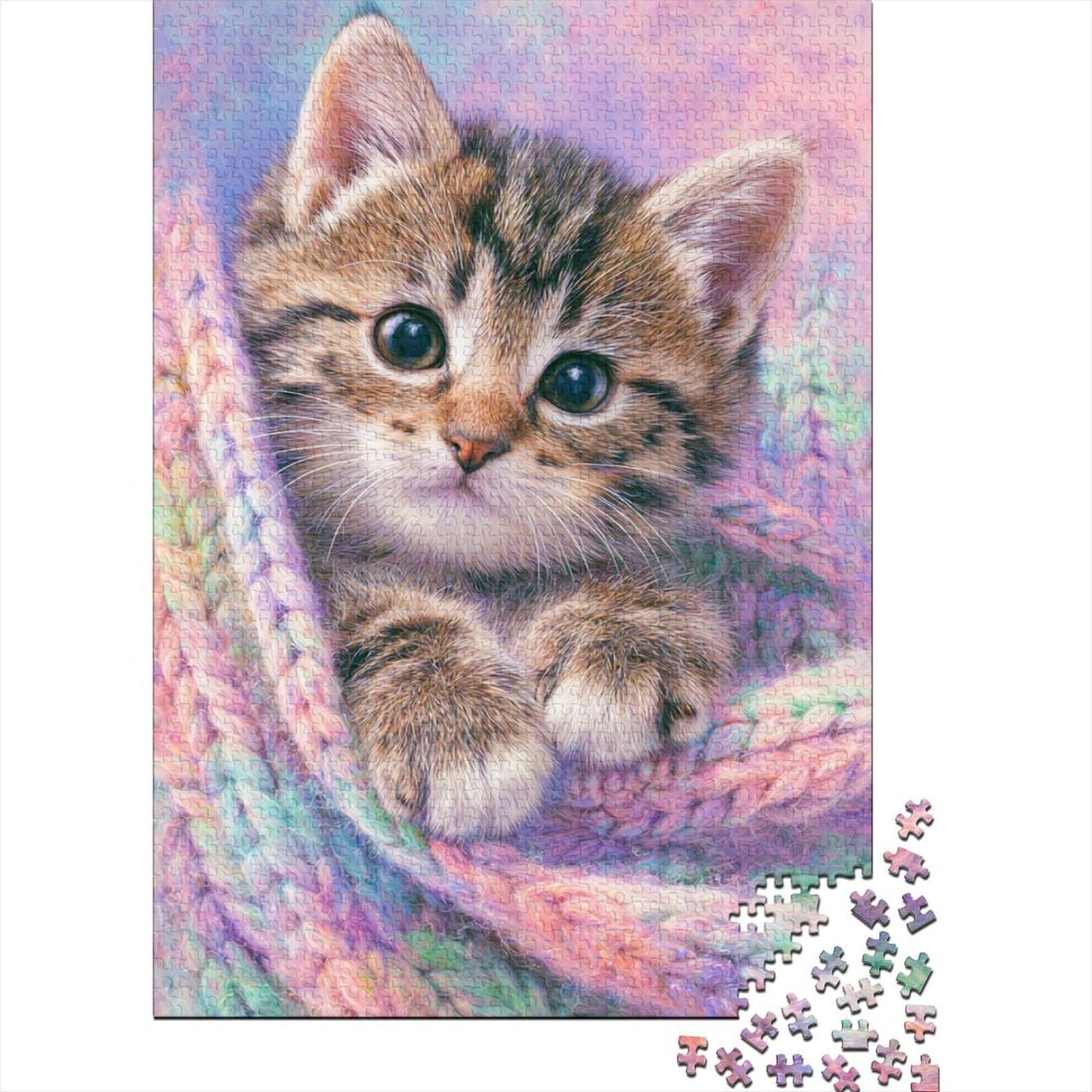 kitten 1000pc jigsaw puzzle paper for adults wall art relaxing