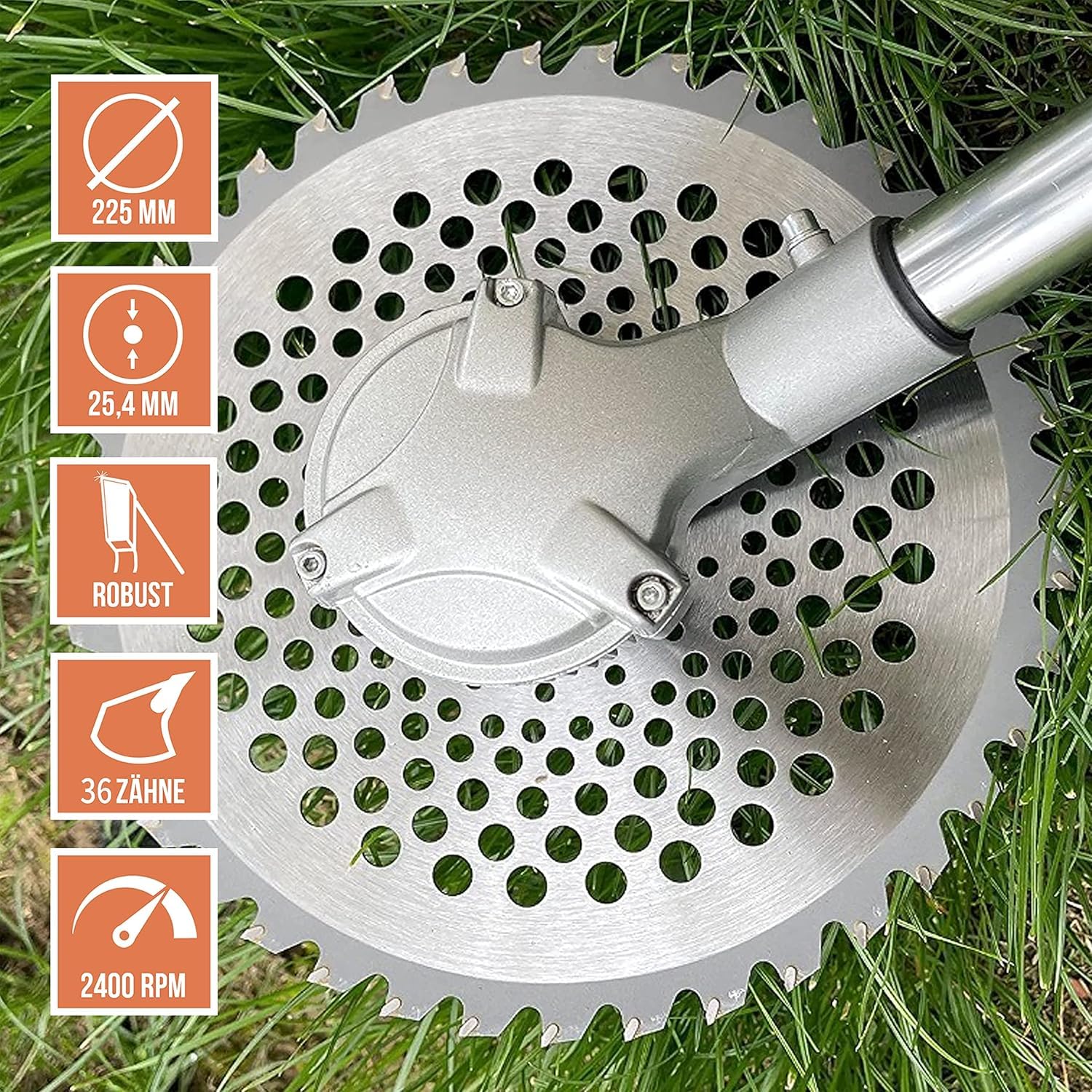 FANZTOOL Zestaw brzeszczotów do piły tarczowej 23 cm z ochroną zębów do podkaszarki – nóż zapasowy do podkaszarki akumulatorowej i benzynowej oraz podkaszarki, idealny do prac koszących (36Z/ 36Z
