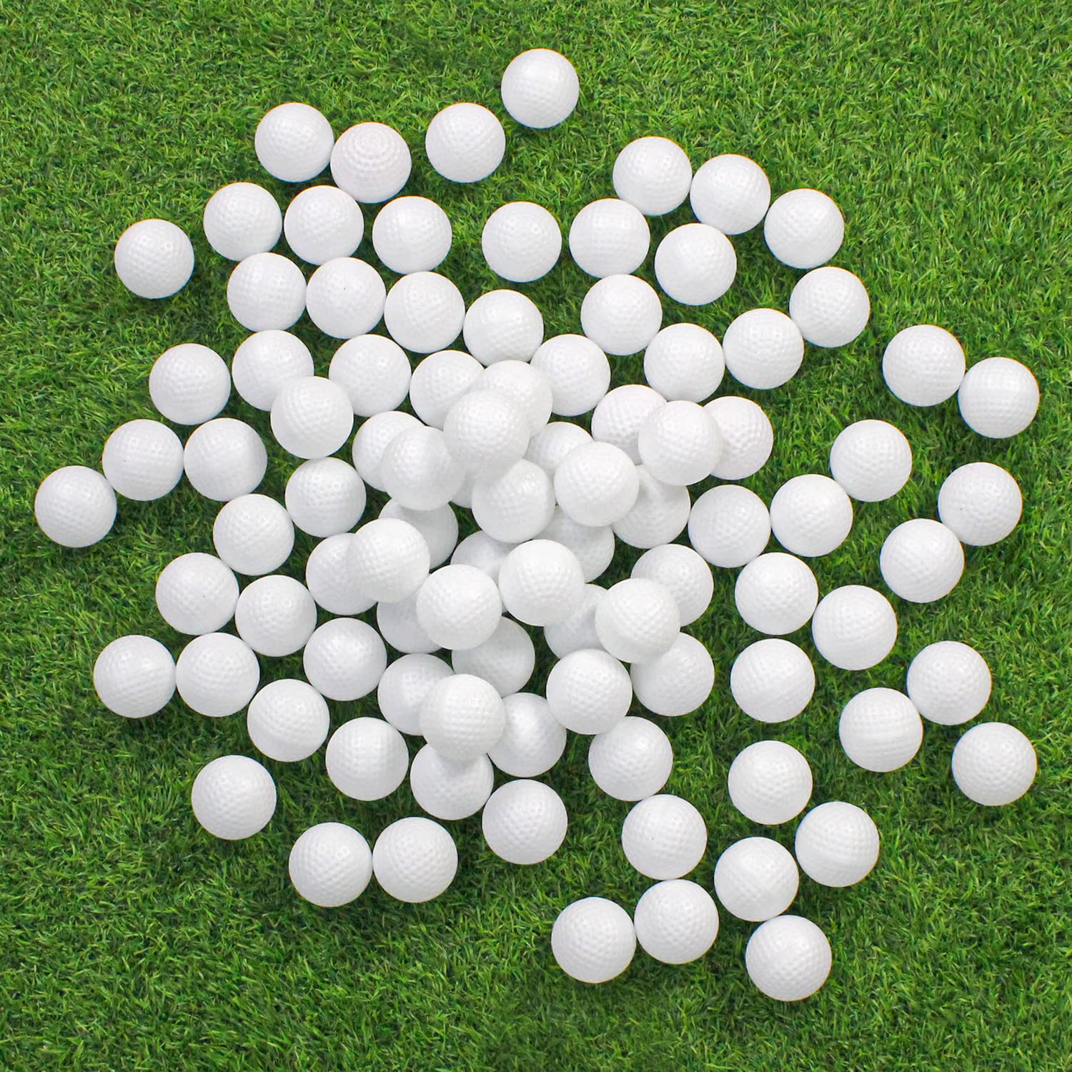 KOFULL Plastic Golf Balls 50/24 Pack Hollow Practice Balls for Indoor Outdoor Training