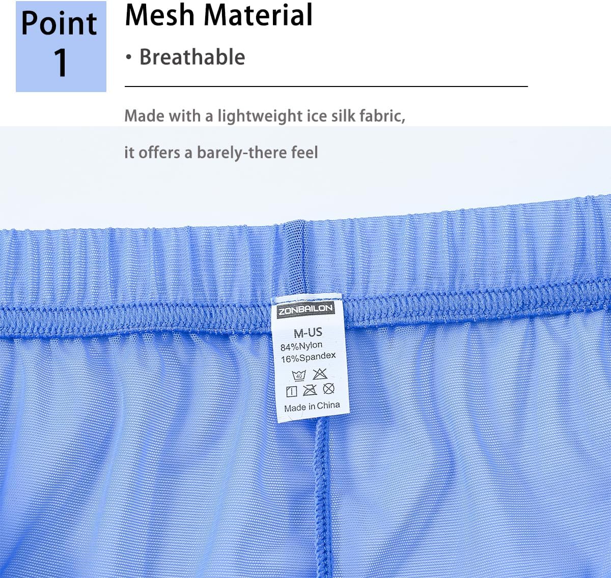 Mens Mesh See Through Pajama Bottoms Sexy Sheer Tranparent Long Sleep Lounge Pants for Male - Image 2