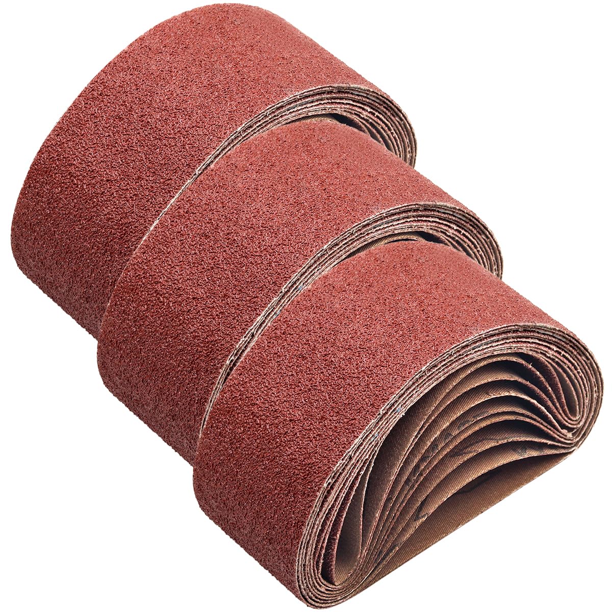 24 bandas de lija de 6,3 x 40,6 cm, papel de lija de óxido de aluminio para lijadora de correa, 8 de cada uno de 40 60 80 granos.
