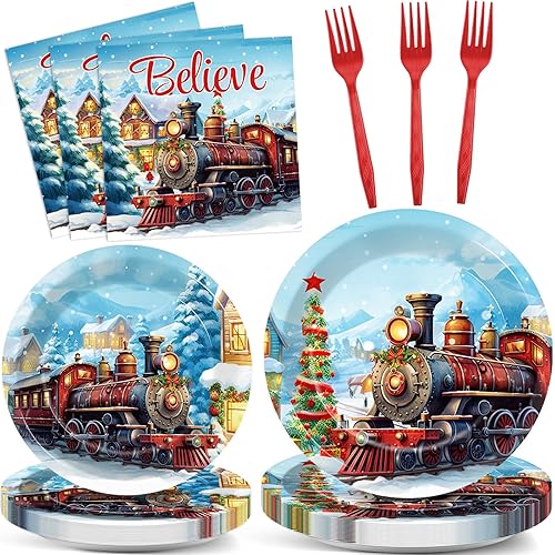 Vista 245 de gisgfim 96 Pcs Thanksgiving Fall Plates and Napkins Party Supplies Autumn Leaves Tableware Set Thanksgiving Pumpkin Maple Party Decorations Favors