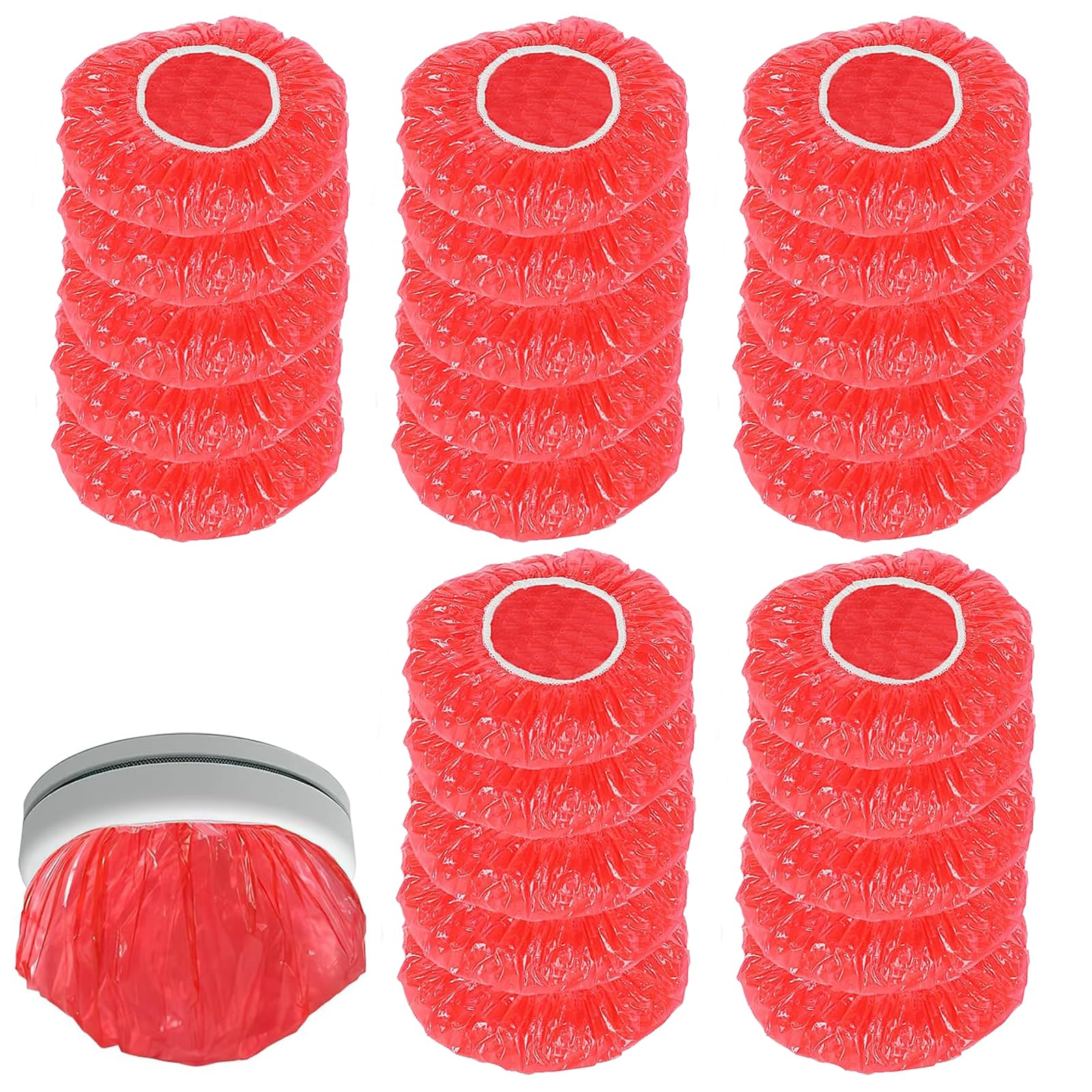 25 PCS Red Smoke Detector Covers, Fire Alarm Cover, Smoke Alarm Cover, for Commercial Building Home Kitchen Cooking Baking