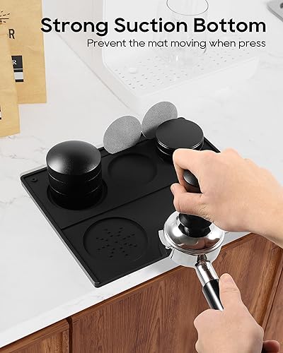 Miniatura 4 de Estación de amortiguación de expreso, alfombrilla de silicona para expreso, tapete antideslizante para café, herramienta de accesorios de espresso