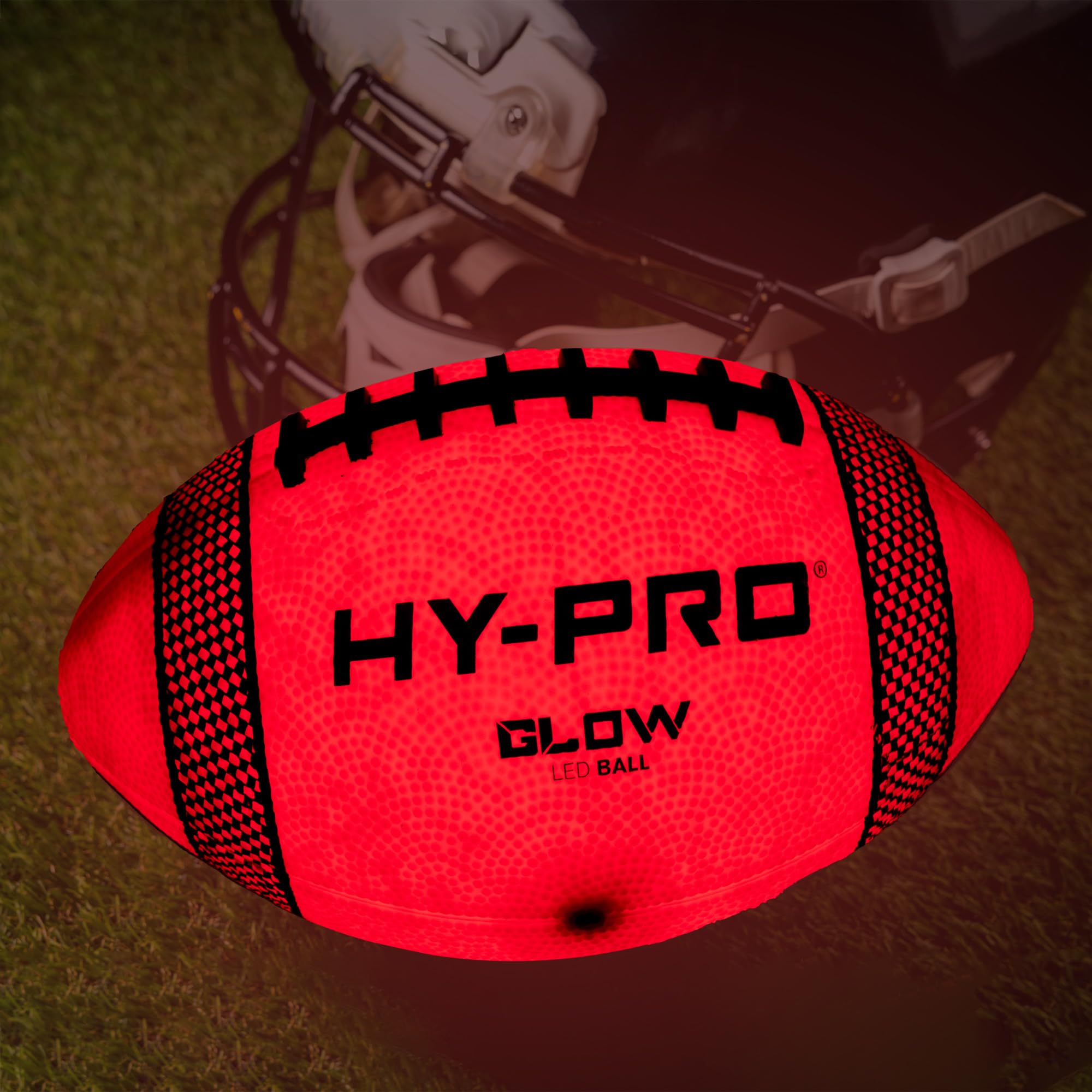Hy-Pro LED American Football Ball mit Pumpe – Größe 6 Leucht-Sportball für Nachtspiel – American-Football-Socken, Geschenke & TrainingsausrüStung für Junioren und Erwachsene
