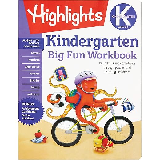 Kindergarten Big Fun Workbook: Kindergarten Workbook With Learning Activities for School Prep and Readiness, Kindergarten Activity Book for Ages 5-6